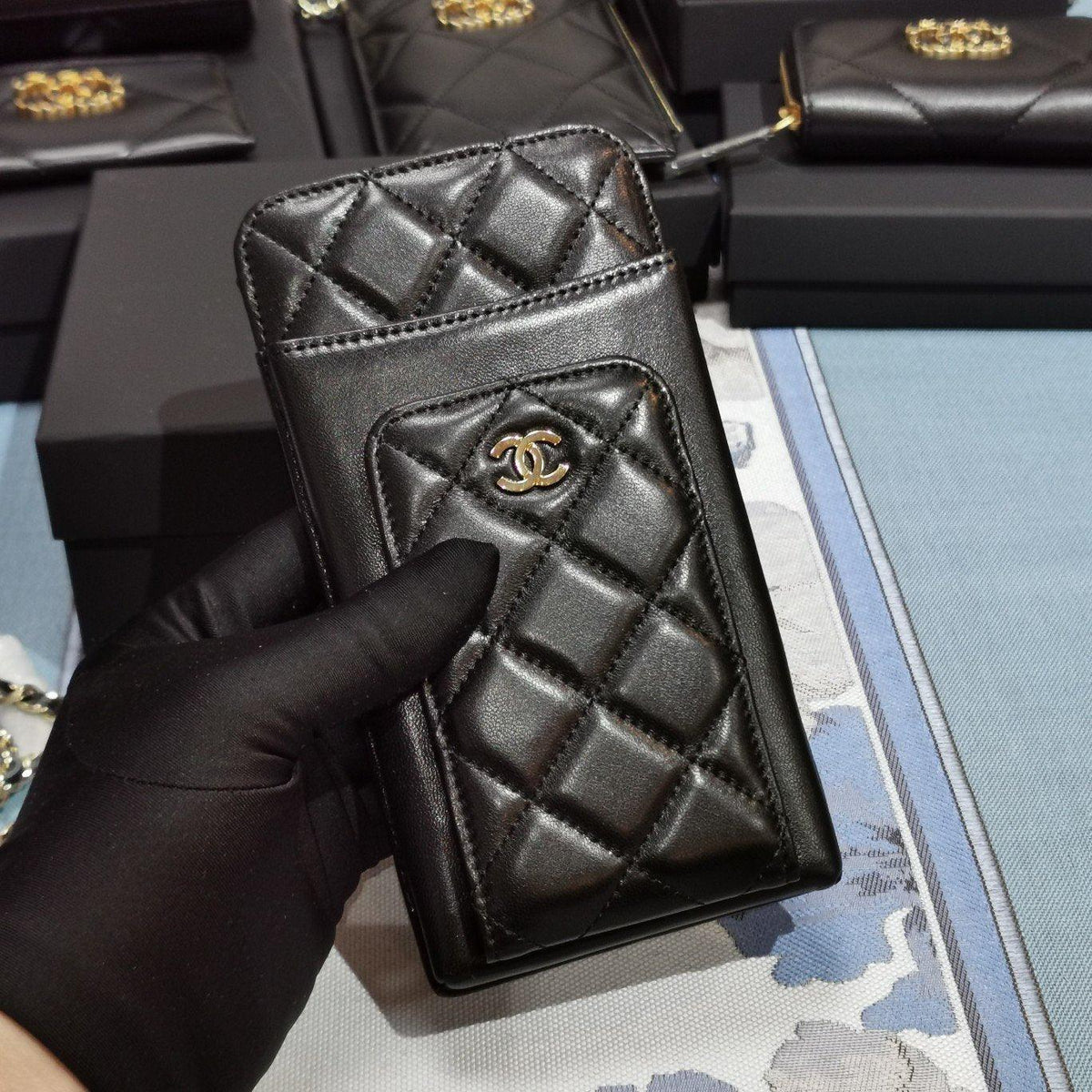Chanel Lambskin Phone Holder Wallet — view 2