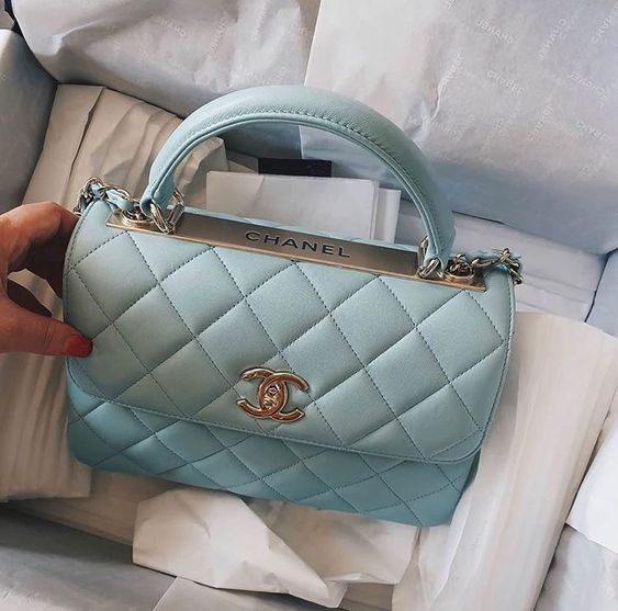 Chanel Trendy CC Flap Bags-Blue — view 4