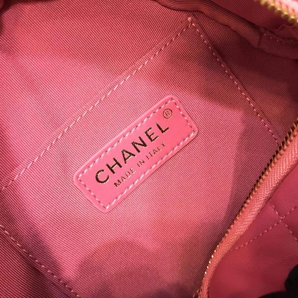 Chanel Lambskin Diamond Cut Pink Bag - Soft Pink — view 7