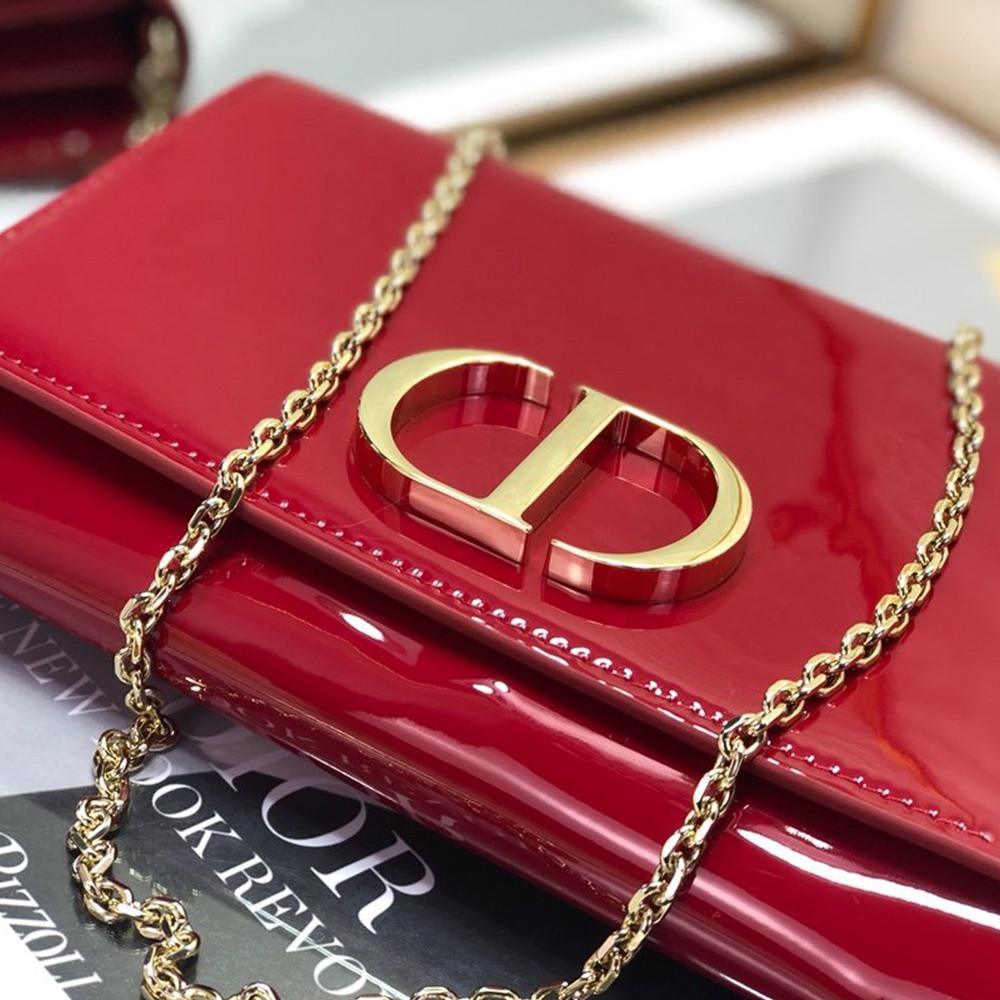 Dior 30 Montaigne Pouch - Cherry Red — view 3