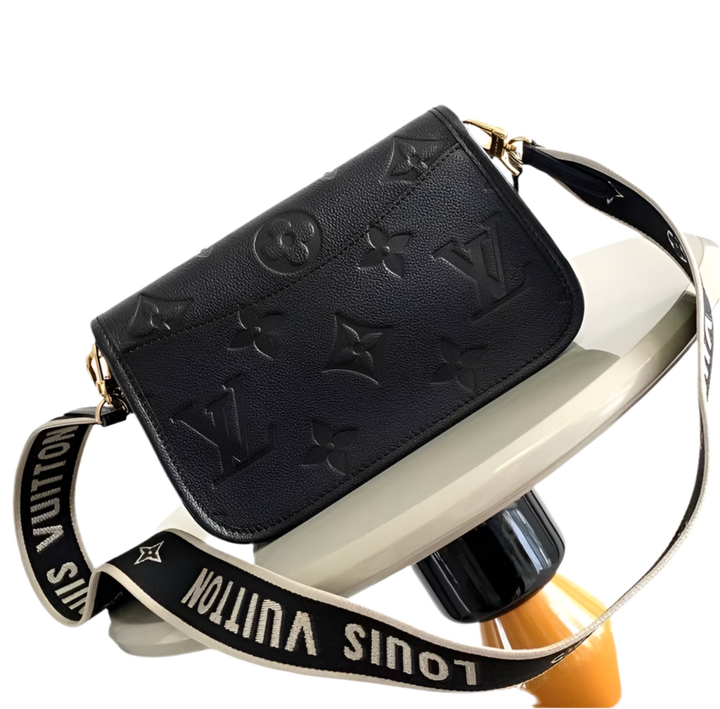 Louis Vuitton Diane Monogram Empreinte Black Satchel Bag — view 3