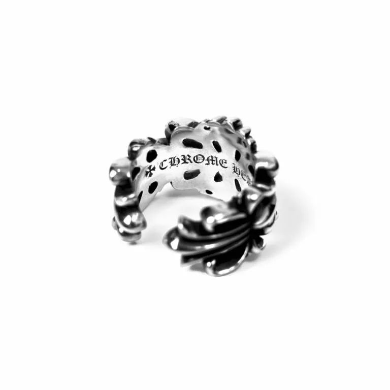 CHROME HEARTS DOUBLE FLORAL RING 1 — view 6