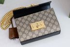 Gucci Padlock 20 Ophidia Leather Black Shoulder Bag — view 5