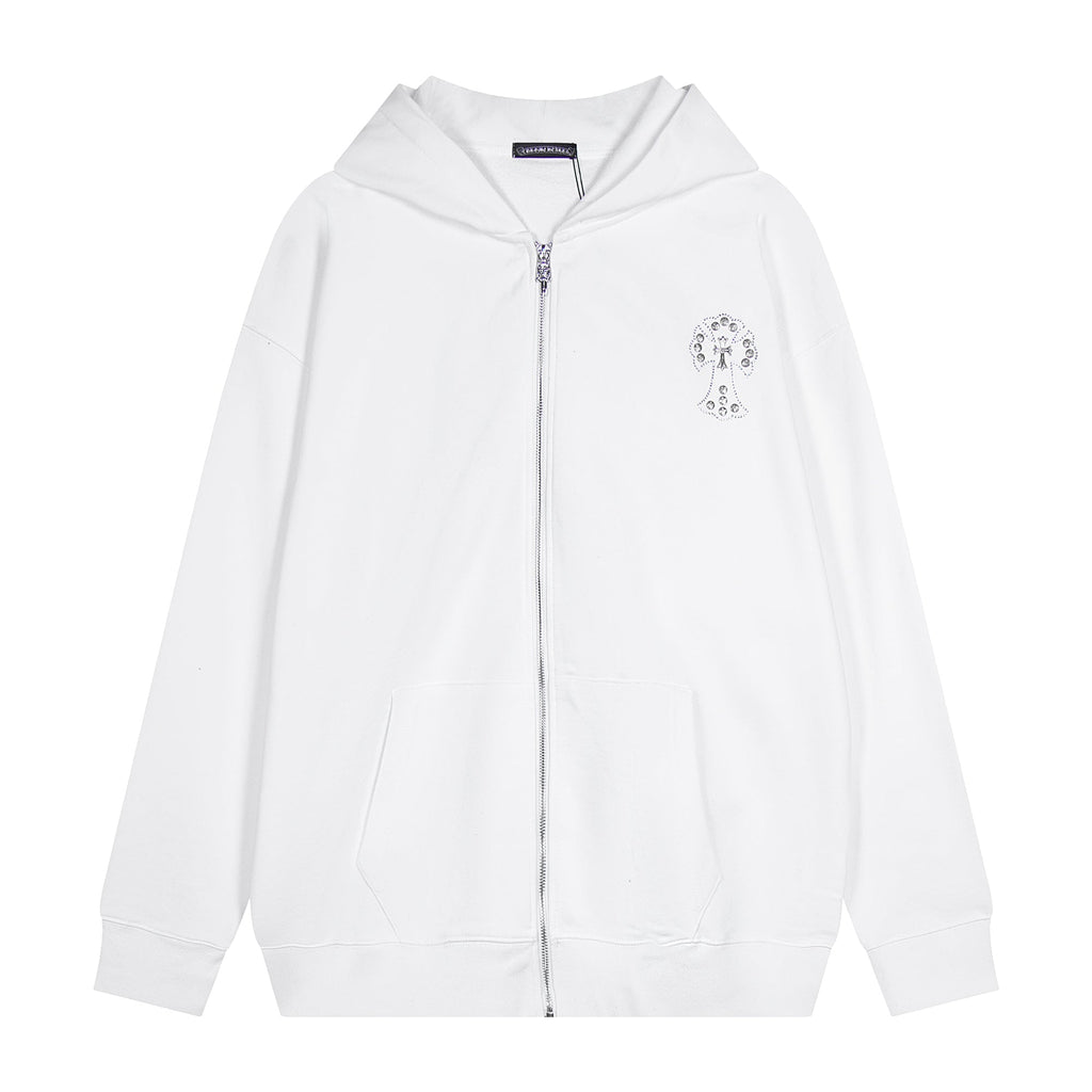 Chrome Hearts New Zip Up Hoodie -TQ02 — view 11