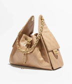 Chanel Mini 25 Quilted Leather Handle Shoulder Bag with Chain Strap — view 6