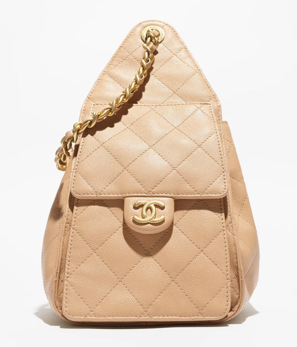 Chanel Mini 25 Quilted Leather Handle Shoulder Bag with Chain Strap — view 7