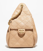 Chanel Mini 25 Quilted Leather Handle Shoulder Bag with Chain Strap — view 7