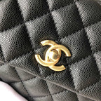 Chanel Small Flap Bag with Coco Handle - Black with Black Hardware — view 8