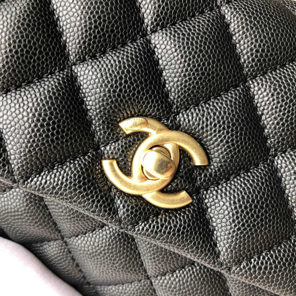 Chanel Small Flap Bag with Coco Handle - Black with Black Hardware — view 8