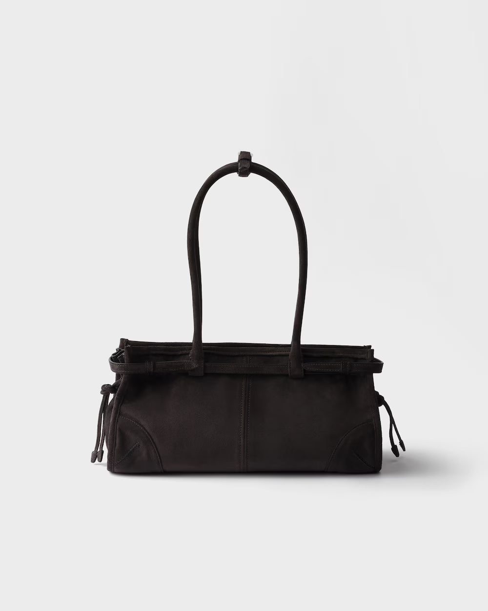 Prada Bonnie Medium Suede Handbag — view 6