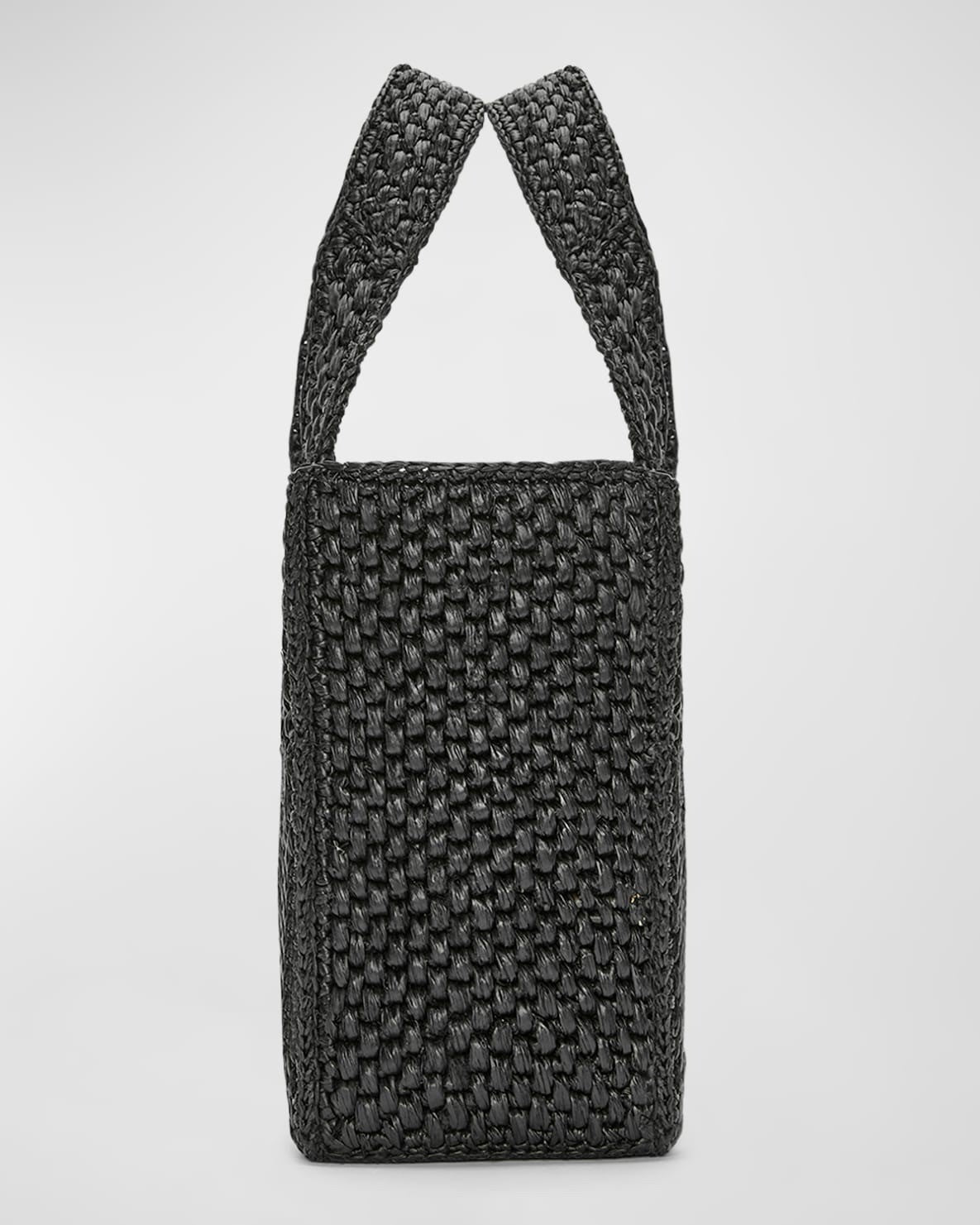 Loewe x Paula's Ibiza Font Tote Small Bag in Raffia — view 5