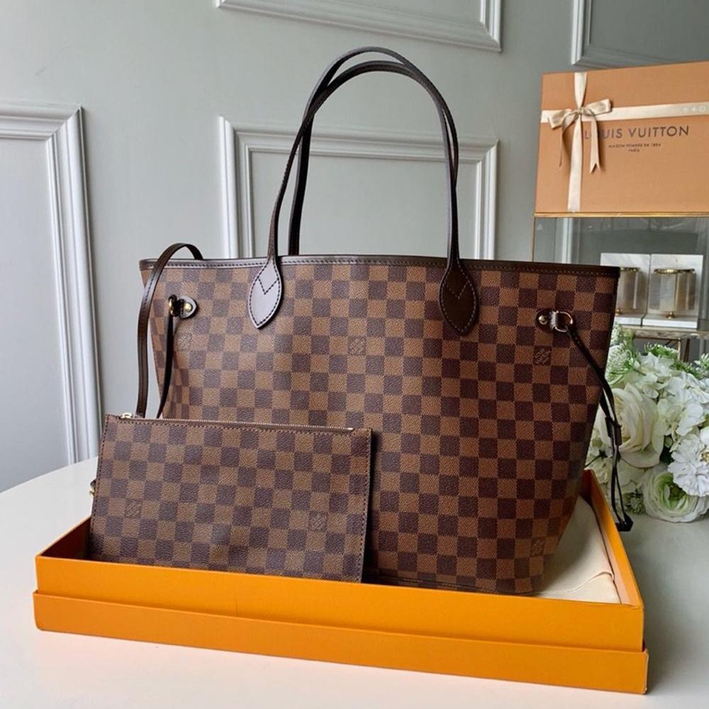 Louis Vuitton Damier Ebene Neverfull MM Tote Bag — view 5