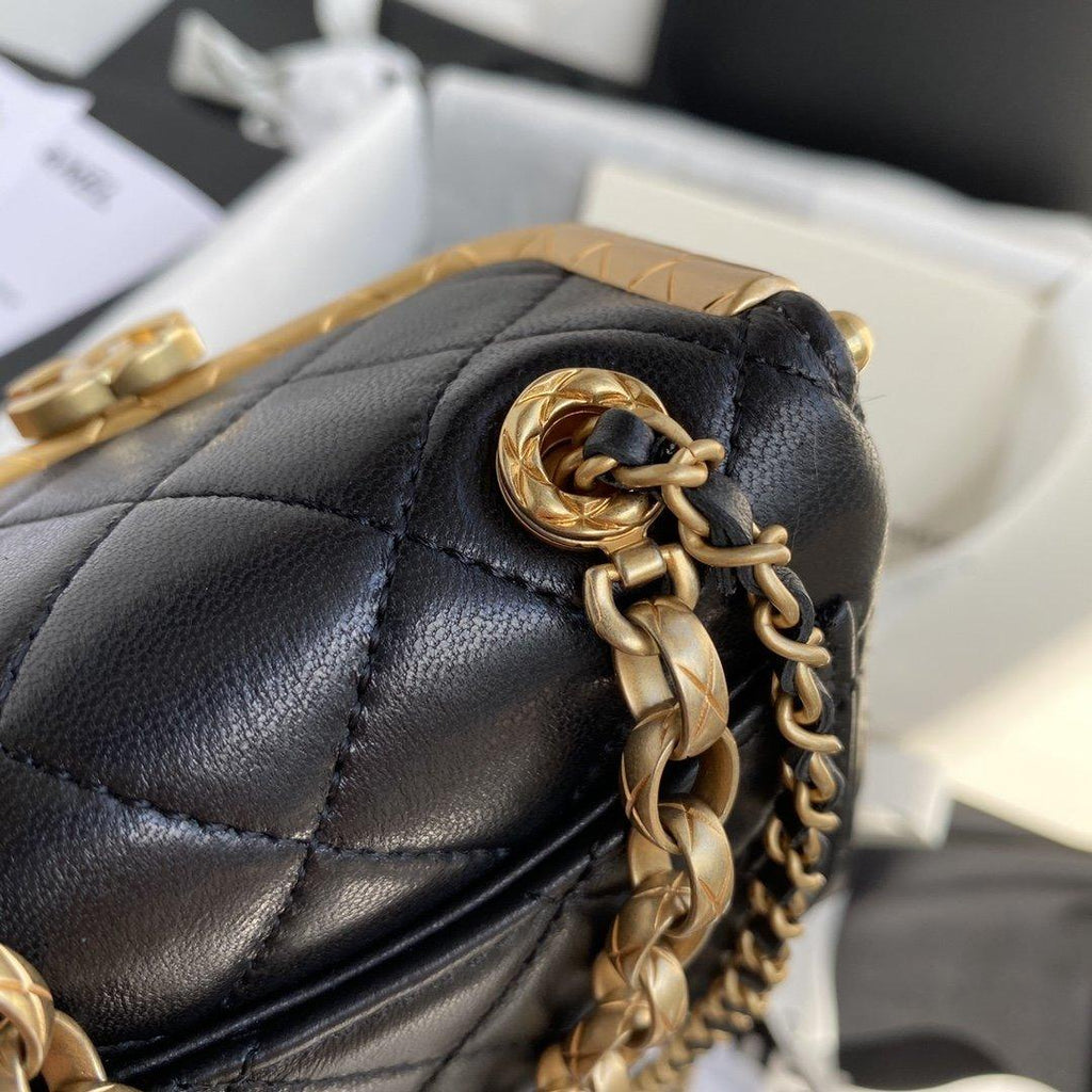 Chanel Small Kiss-Lock Bag - Black — view 8