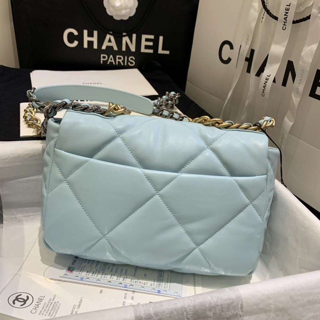 Chanel 19 Small Flap Bag Tiffany Blue — view 4