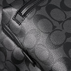 Coach West Backpack – Signature Canvas in Black/Grey - Black/Grey Monogram Pattern — view 4