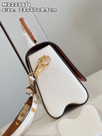 LV Twist MM Epi Leather Handle Crossbody Bag with LV Twist Lock White Quartz — view 6