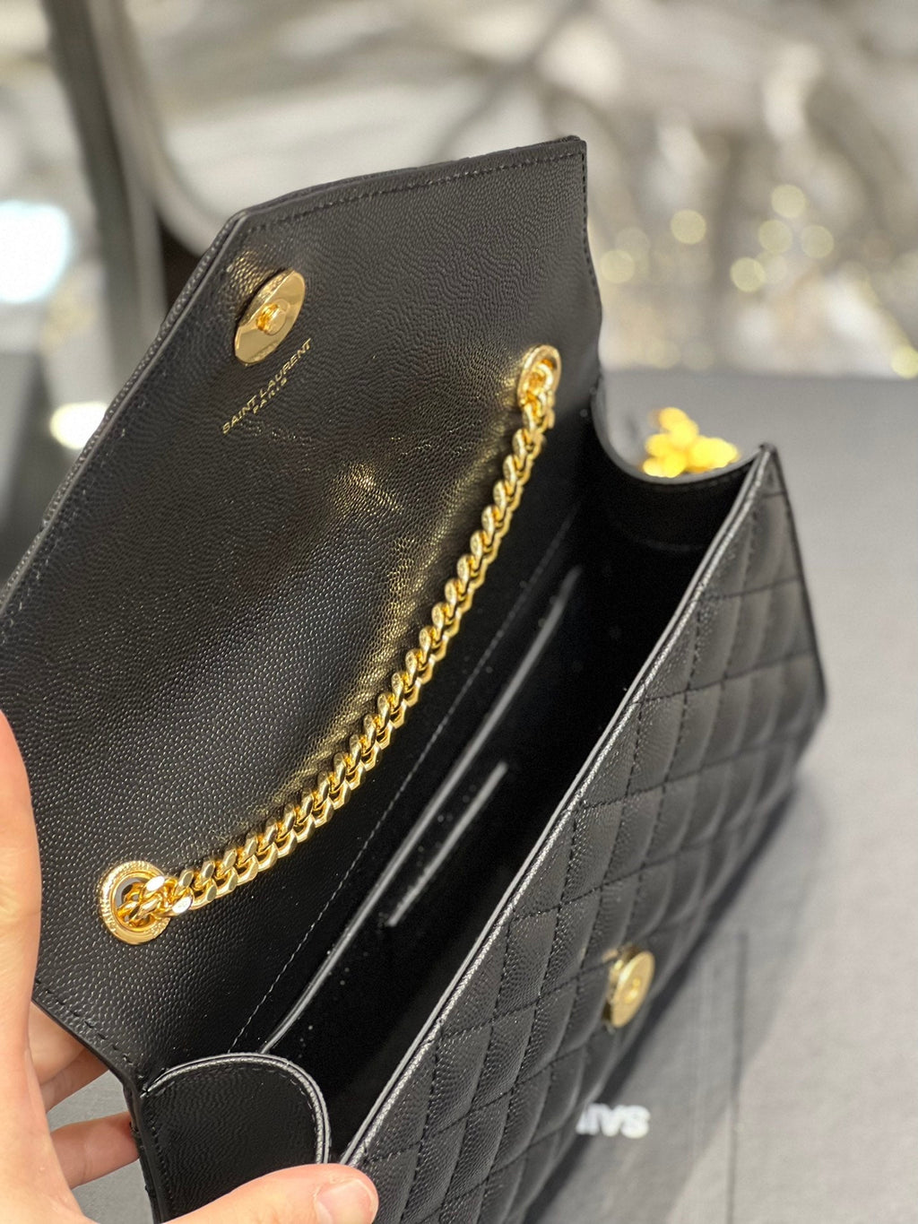 YSL Envelope Bag 21cm 526286 03 - Black — view 3