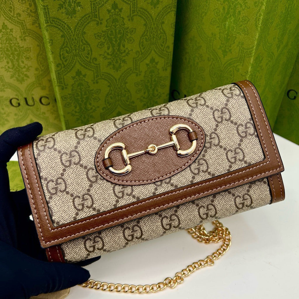 Gucci Brown Saddle Buckle Handbag — view 4