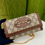 Gucci Brown Saddle Buckle Handbag — view 4