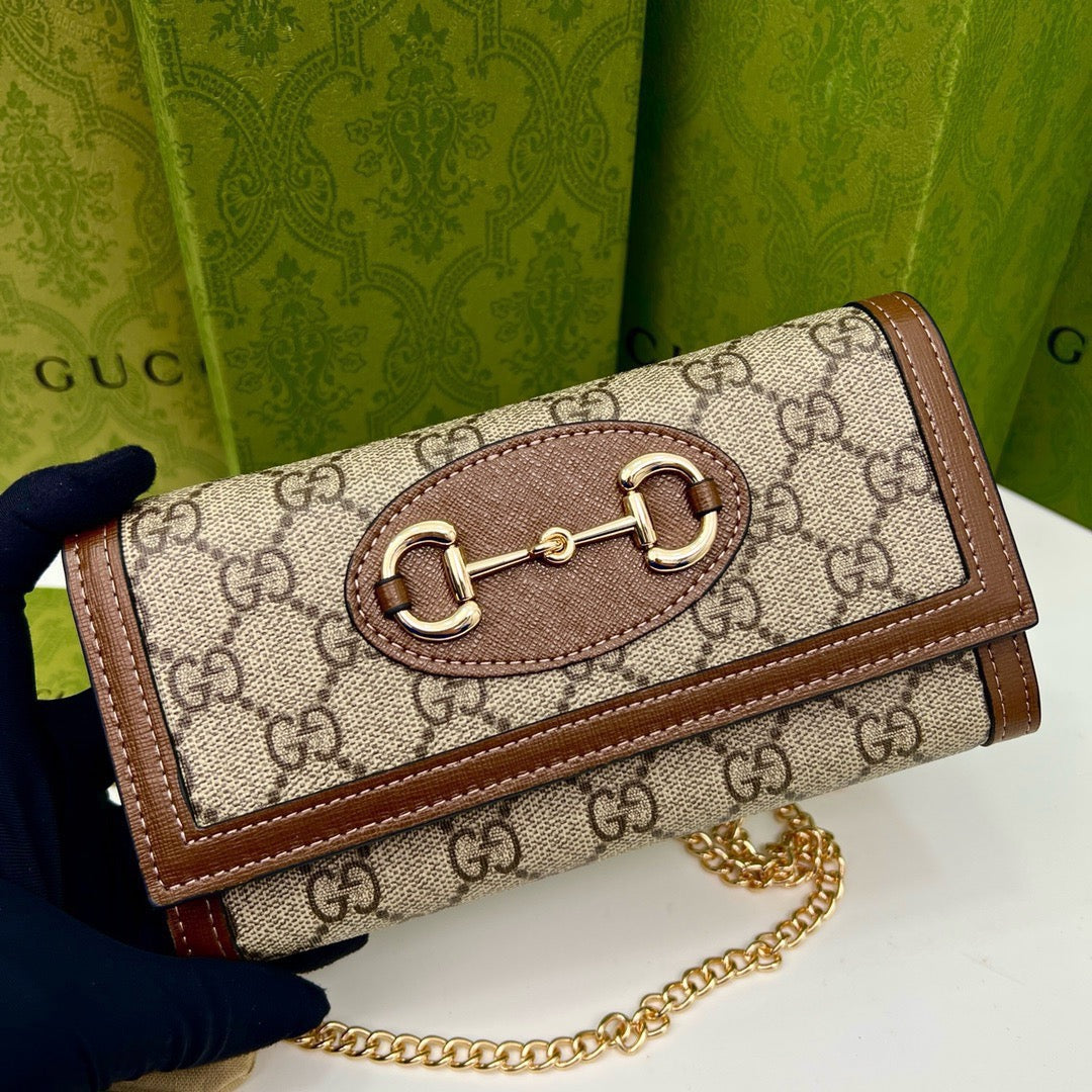 Gucci Brown Saddle Buckle Handbag — view 4