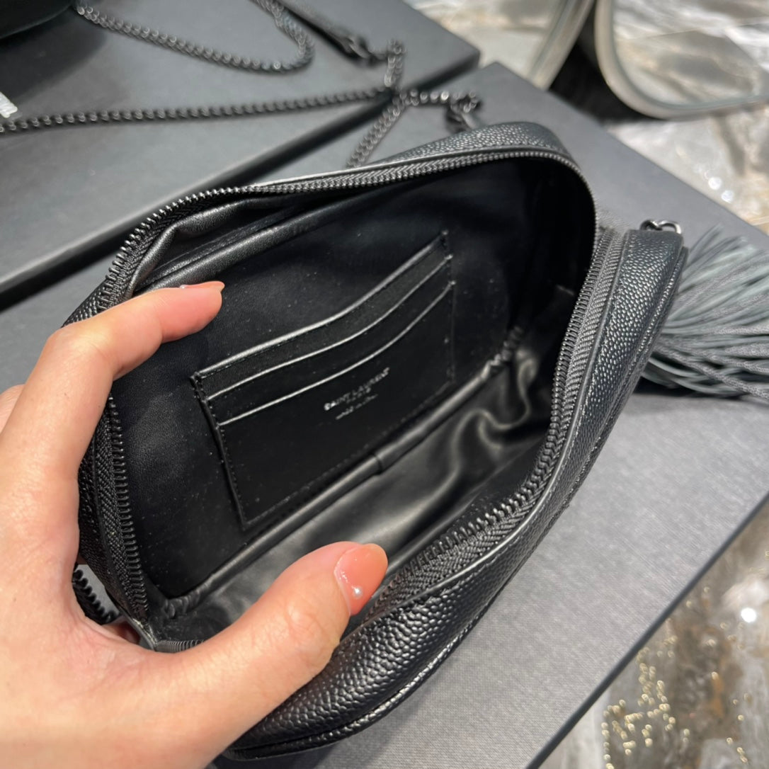 YSL Loulou Mini Camera Bag 18cm Black — view 4