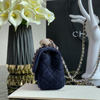 Chanel Square Mini Classic Flap Bag Velvet — view 3
