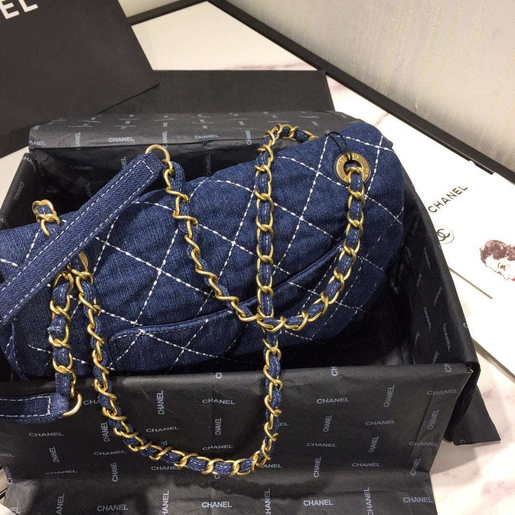 Chanel Denim Quilted Flap Bag — view 3