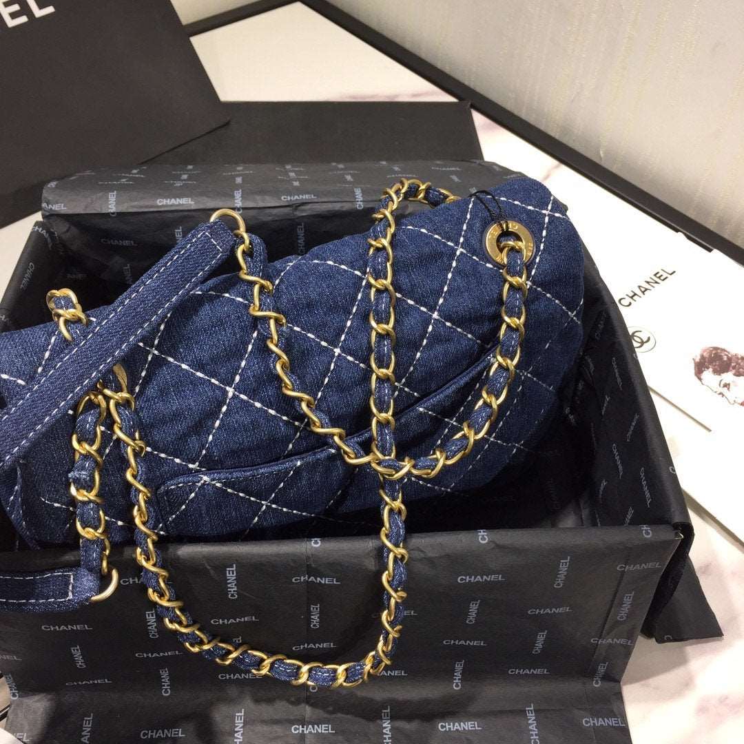 Chanel Denim Quilted Flap Bag — view 3