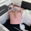 Chanel 2020 Tweed Soul Bucket Bag Pink — view 1