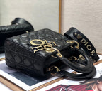 Dior Lady My Abcdior Lambskin Bag - Black — view 5