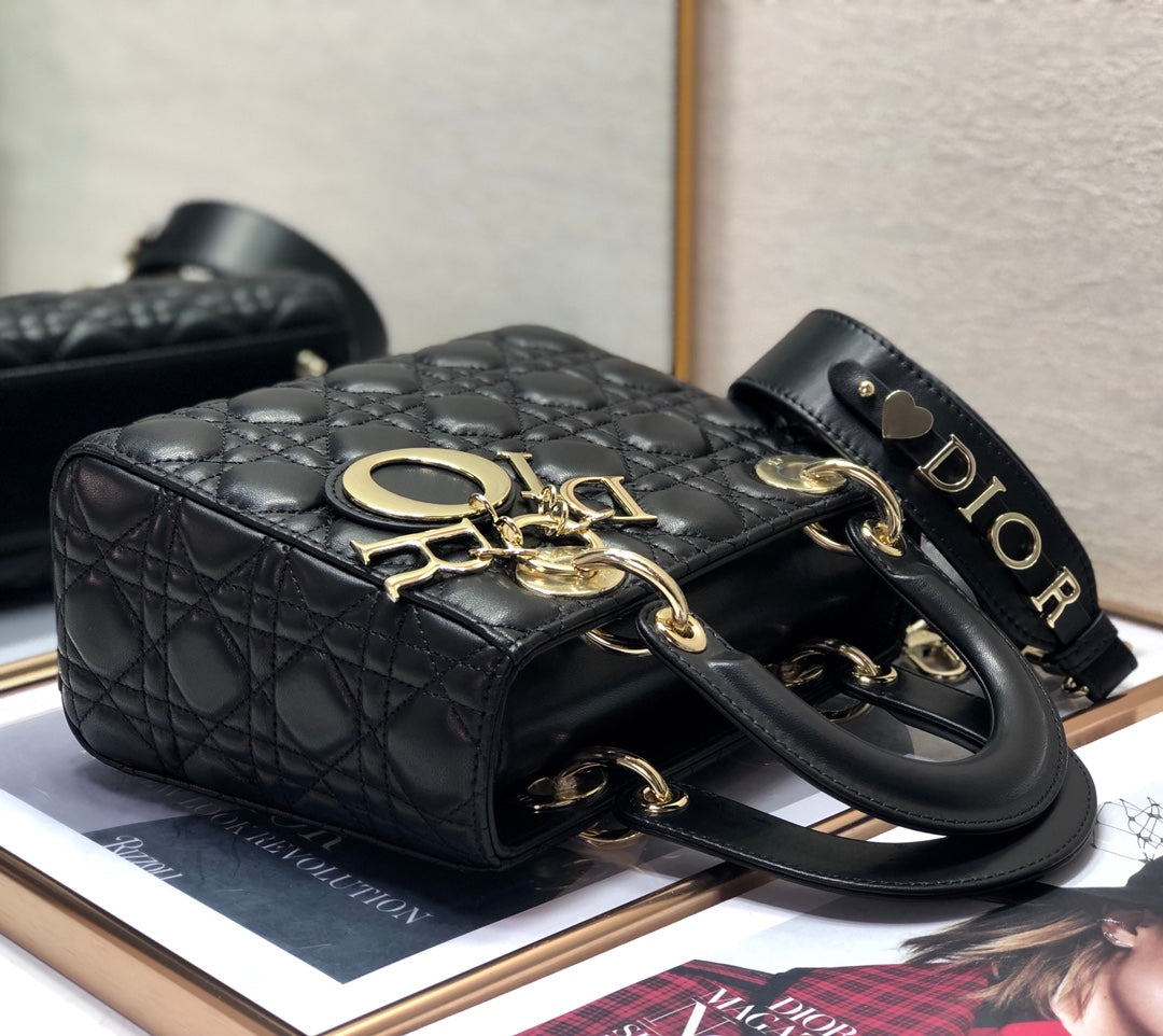 Dior Lady My Abcdior Lambskin Bag - Black — view 5