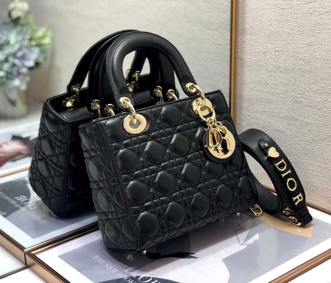 Dior Lady My Abcdior Lambskin Bag - Black — view 6
