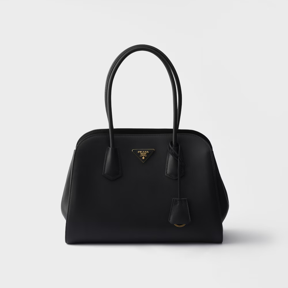 Prada Medium Leather Tote Bag — view 6
