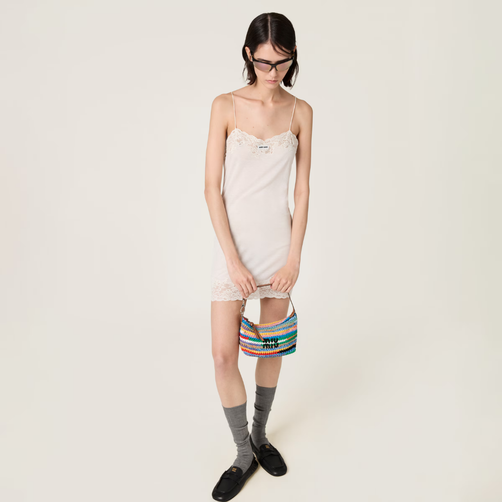 Miu Miu Multicolor Crochet Pouch - Multicolored — view 8