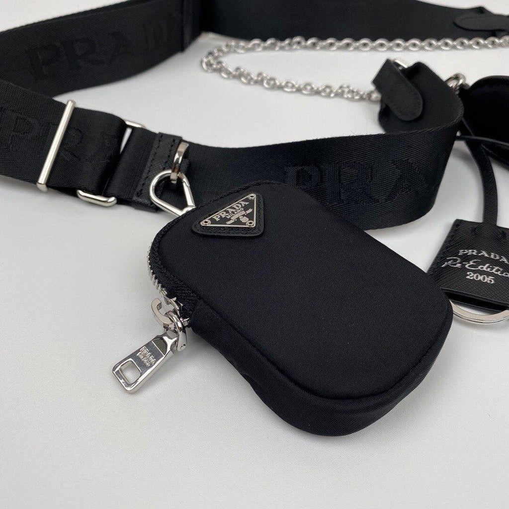 Prada Re-Edition 2005 Re Nylon Bag - Black — view 8