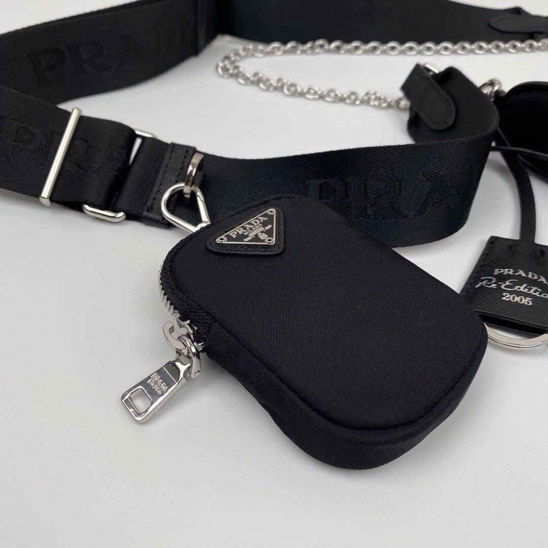 Prada Re-Edition 2005 Re Nylon Bag - Black — view 8