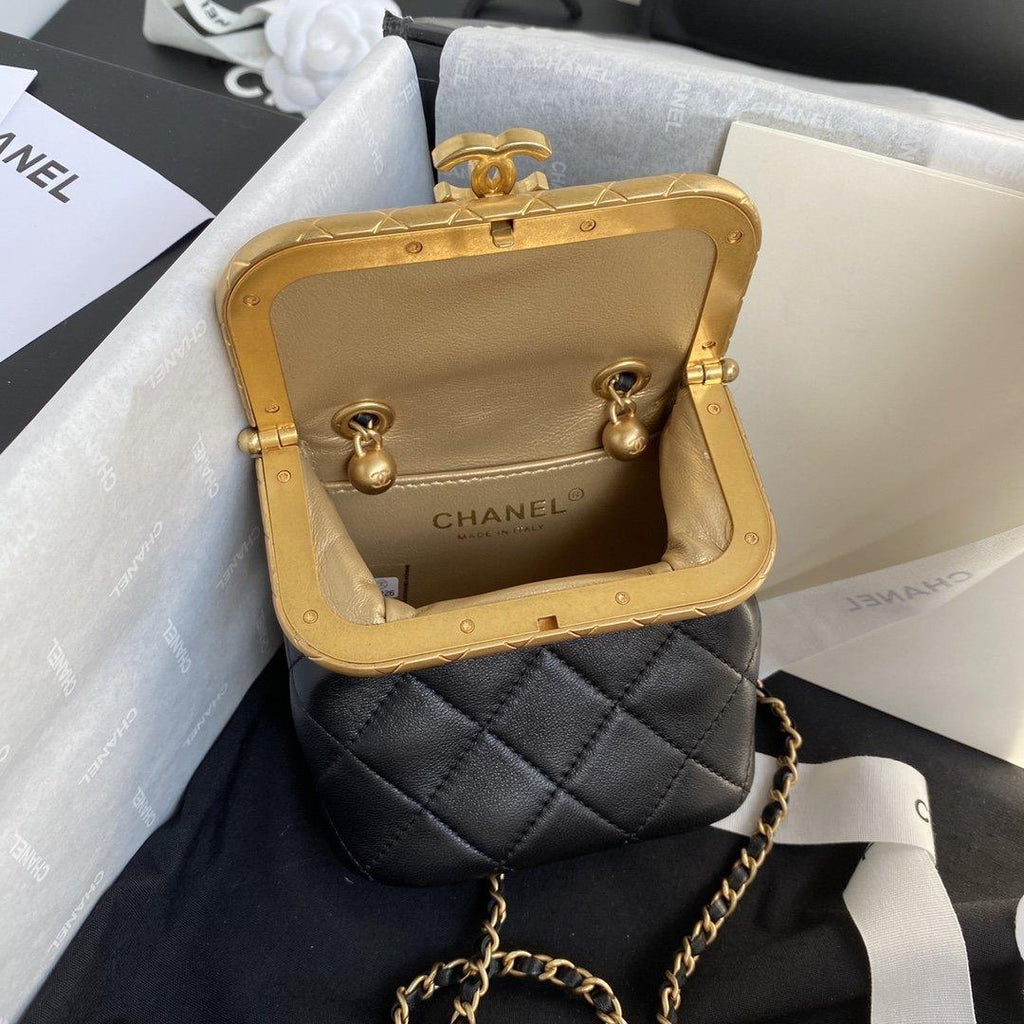 Chanel Small Kiss-Lock Bag - Black — view 5