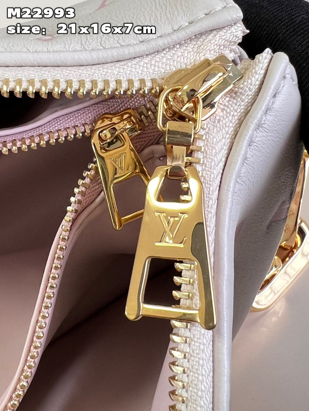LV Coussin BB Monogram Canvas Shoulder Crossbody Bag with Chain Strap and Milkway Pastel Colors - White — view 2