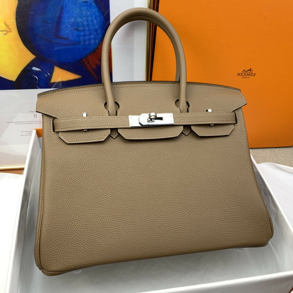 Hermes Birkin 30 Togo Etoupe Bag Silver Hardware Handbags (11.8in30cm) - Grey — view 1