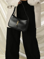 Saint Laurent Le 5 a 7 Hobo Bag in Patent Leather - Black - Women — view 6