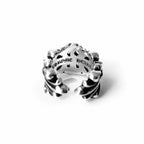 CHROME HEARTS DOUBLE FLORAL RING 1 — view 5