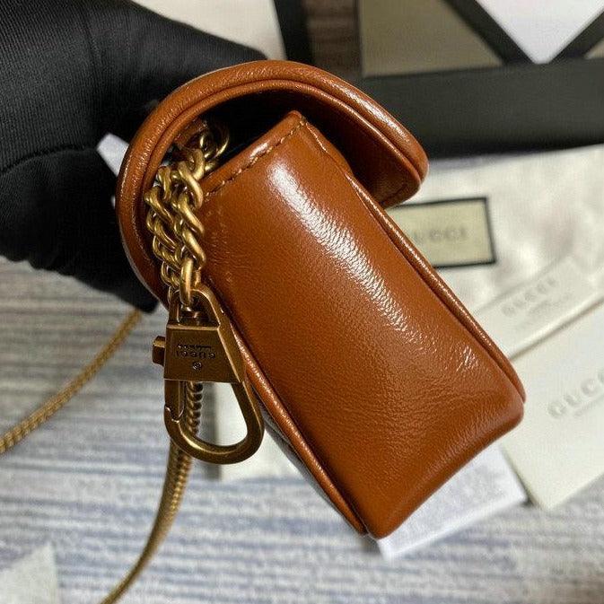 Gucci GG Marmont Mini Bag - Brown Leather — view 4