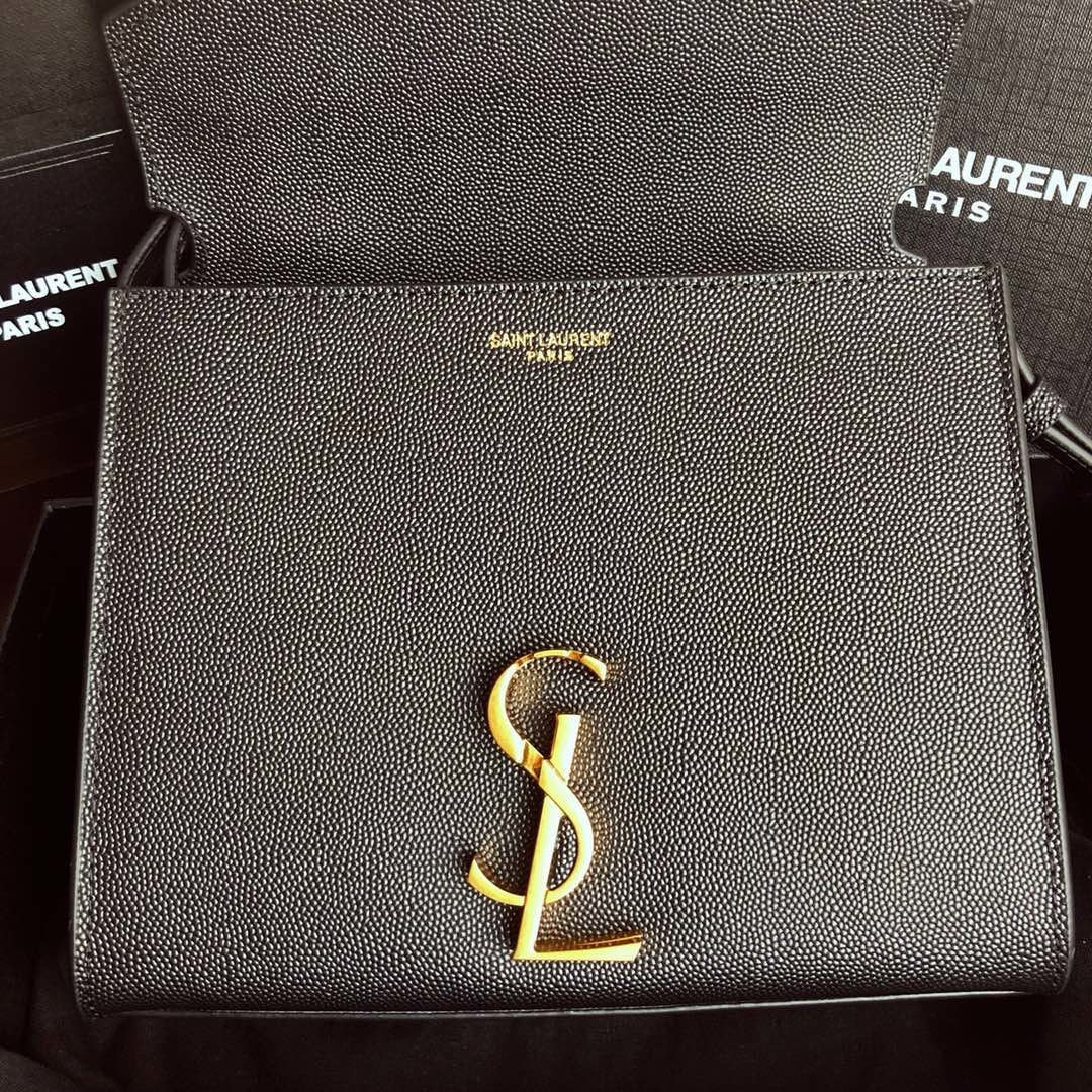 YSL Cassandra Mini Top Handle Bag Black — view 4