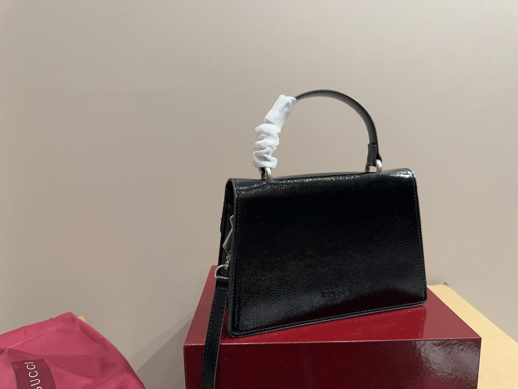 Gucci Glossy Black Handbag Crossbody — view 7