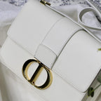 Dior 30 Montaigne Bag Latte Box Calfskin — view 2