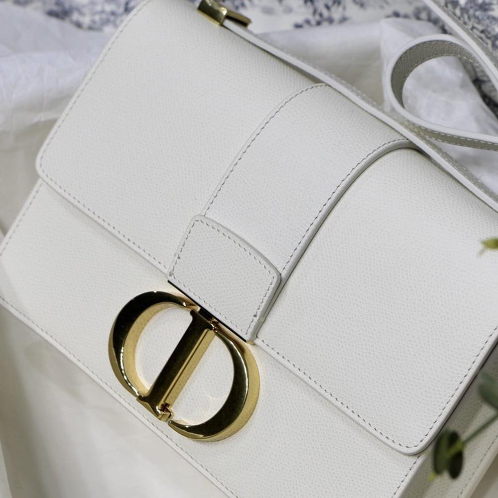 Dior 30 Montaigne Bag Latte Box Calfskin — view 2