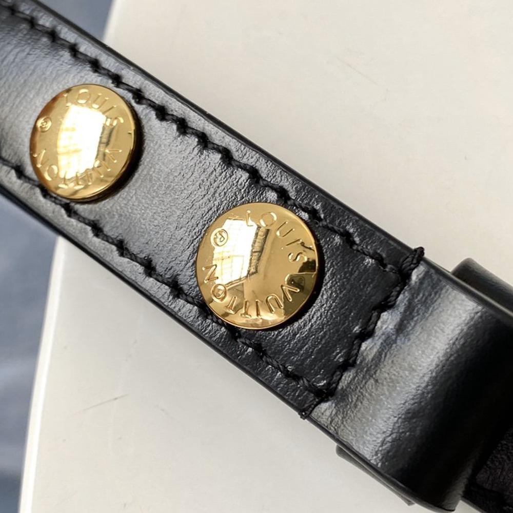 LV Dauphine MM Black Smooth Handbag — view 8