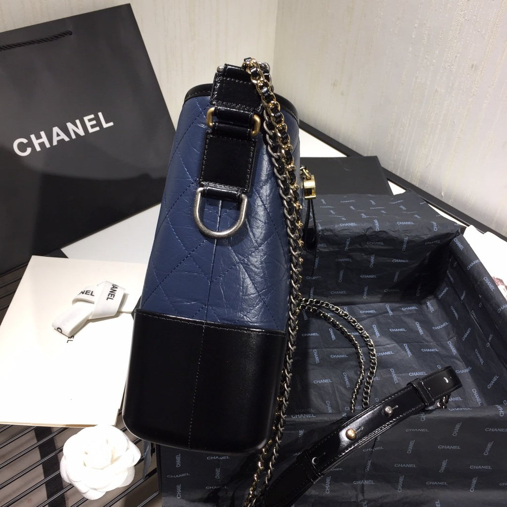Chanel's Gabrielle Large Hobo Bag - Blue & Brown — view 7