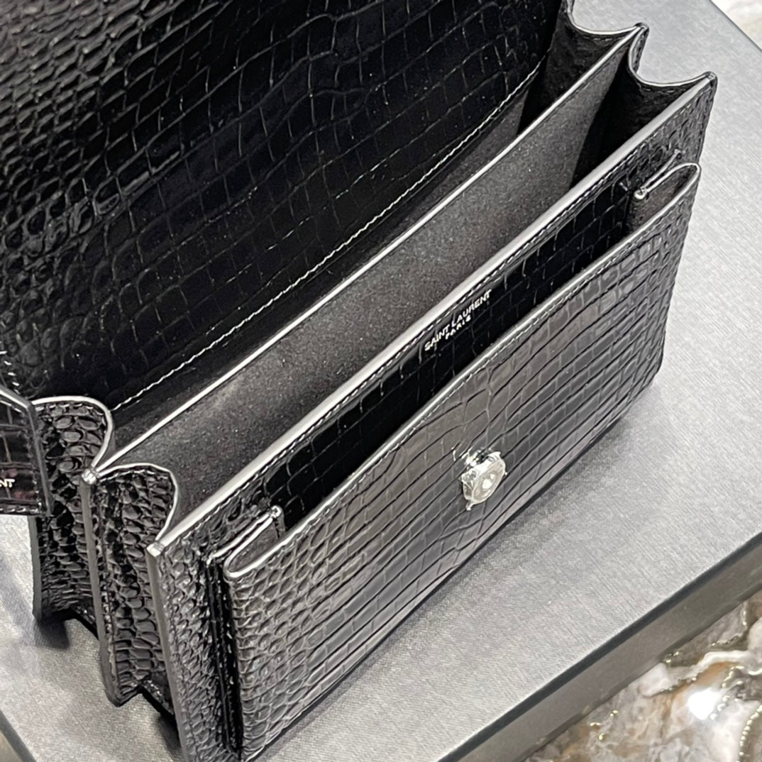 YSL Sunset Bag 422906 - Black — view 3