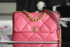Chanel 19 Flap Bag Medium Pink - 30cm — view 1